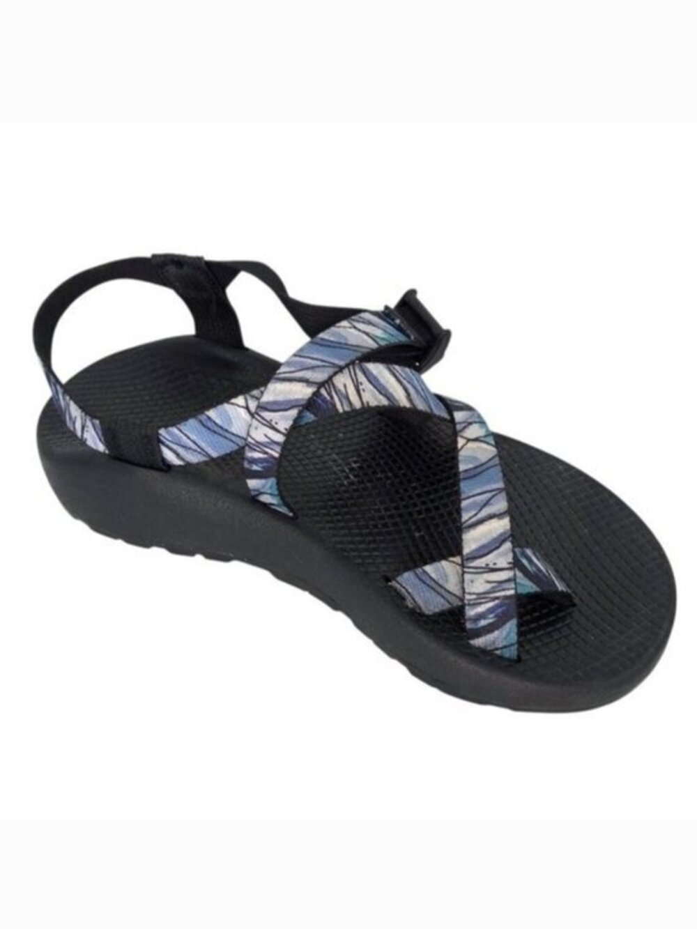 Chaco Blue‎ & White Striped Z/2 Classic Strap Sandals by Artist Sarah Uhl- Men 8